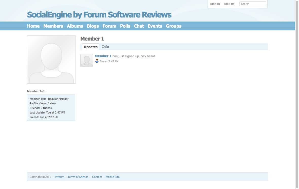 SocialEngine - Basic Visibility of a Member Profile